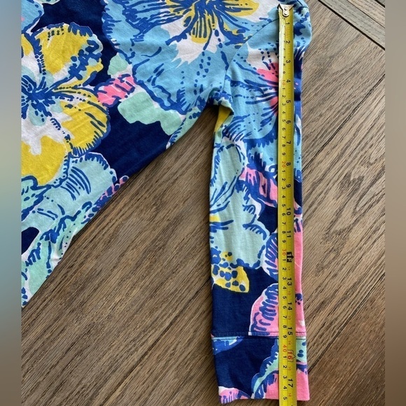 Lilly Pulitzer Marlowe Dress Navy Big Flirt Print Soft T-Shirt 3/4 Sleeve Sz XXS - Picture 7 of 10